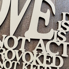 Load image into Gallery viewer, "Love is..." Large Laser Cut Sign